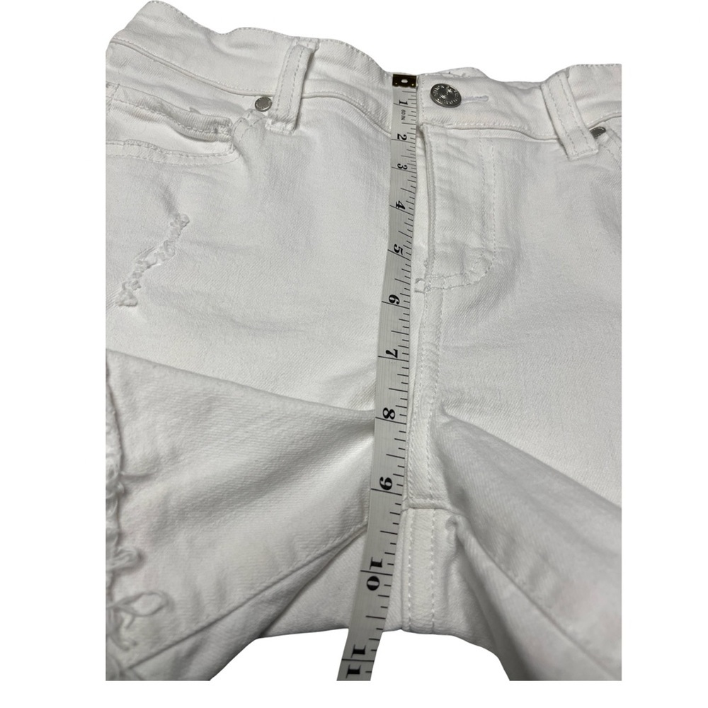 Buffalo David Bitton White Distressed Denim Jean Shorts - Picture 5 of 10